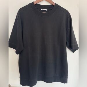 ZARA thick cotton black T